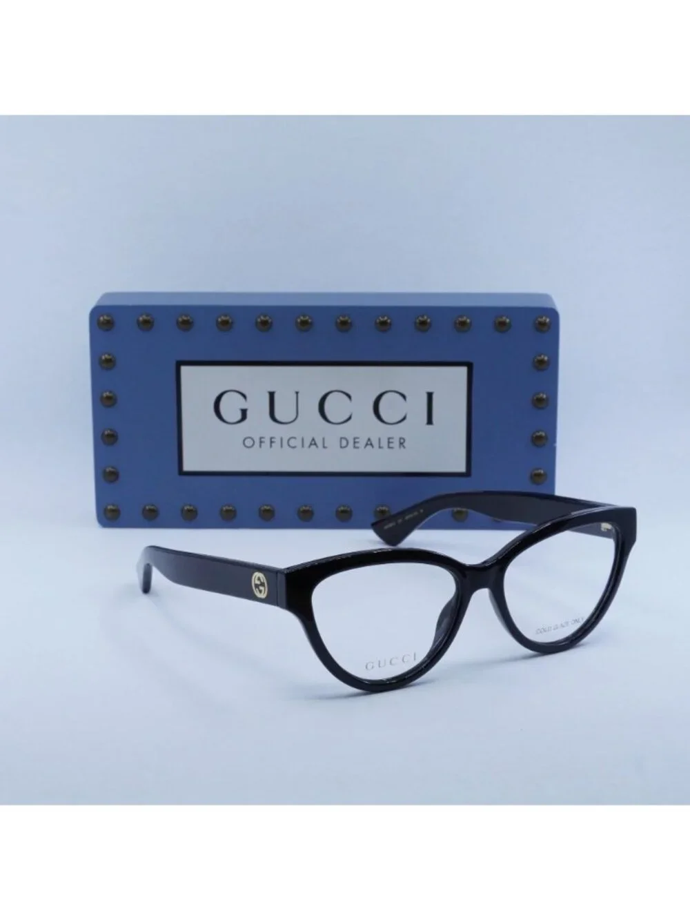 Gucci GG1581O 001 Cat Eye 55mm Eyeglasses - Black